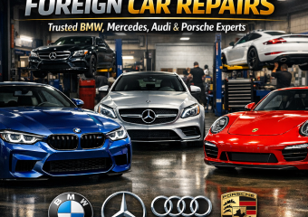 Suwanee foreign car repair shop servicing BMW, Mercedes, Audi, and Porsche with European auto repair expertise
